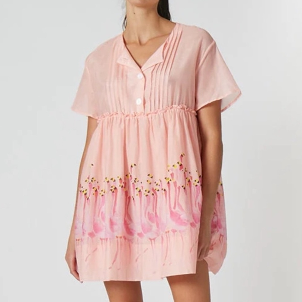 Rachel Antonoff Howard Short - Pink Flamingo Dress
